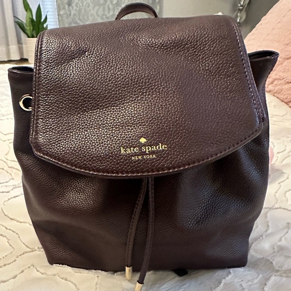 kate spade Handbags - Kate Spade Burgundy Leather Backpack